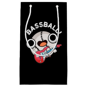 Bass-ball Funny Baseball Bass Pun Dark BG Small Gift Bag