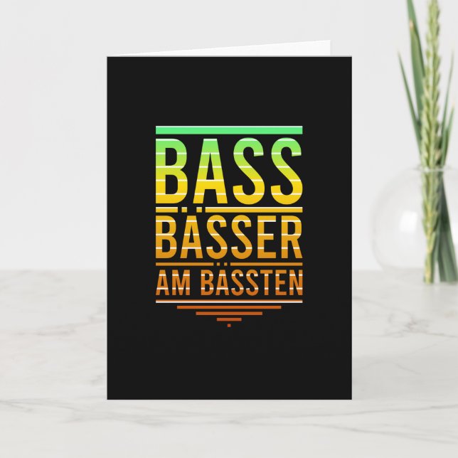 Bass Basses The Best For Bass Players Card (Front)