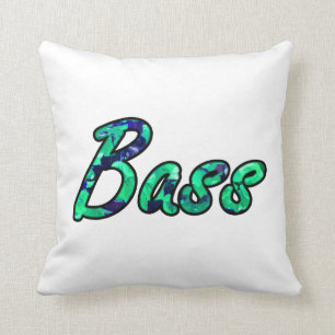 Bass bougie teal outline cushion