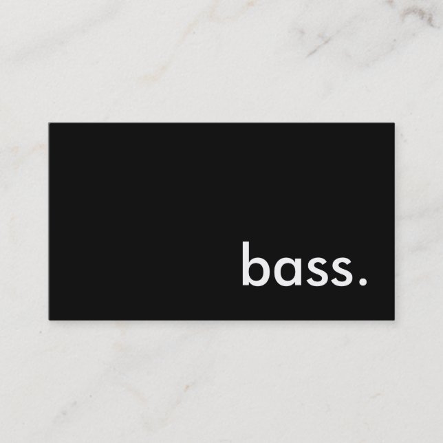 bass. business card (Front)