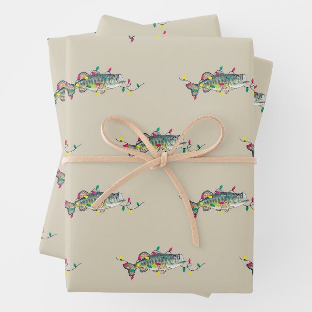 Bass Christmas Wrapping Paper (In situ)