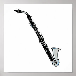Bass Clarinet Graphic, Just the Clarinet Poster