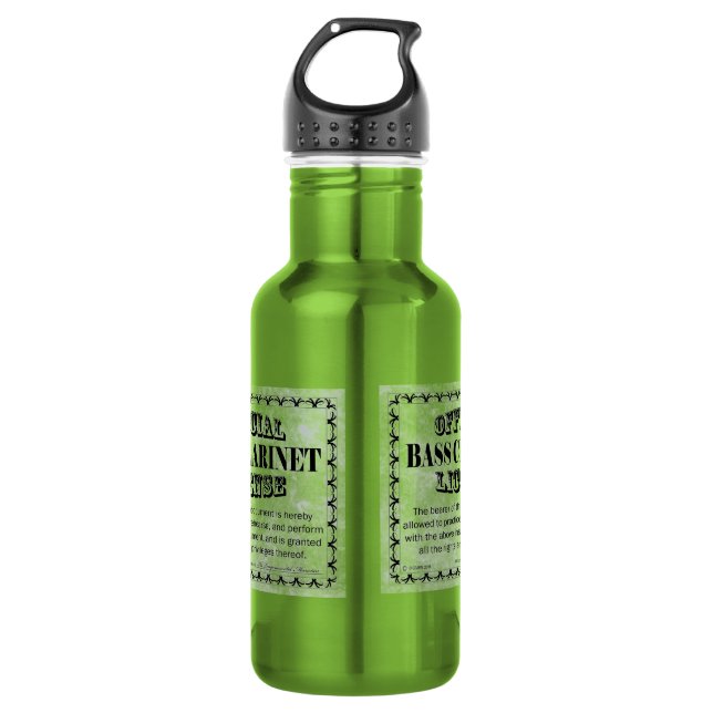 Bass Clarinet License 532 Ml Water Bottle (Front)