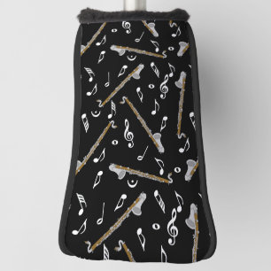 Bass Clarinet Music Note Pattern Golf Head Cover
