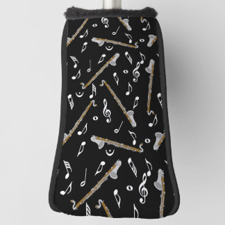 Bass Clarinet Music Note Pattern Golf Head Cover