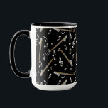 Bass Clarinet Music Note Pattern Mug<br><div class="desc">A pattern of bass clarinets and music notes is a unique gift design for woodwind musicians, music teachers and students in orchestra and concert band.</div>