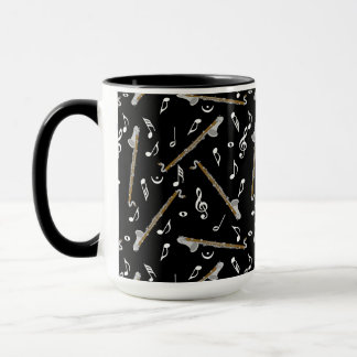 Bass Clarinet Music Note Pattern Mug