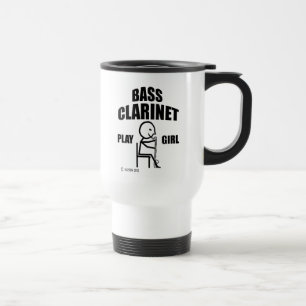 Bass Clarinet Play Girl Travel Mug