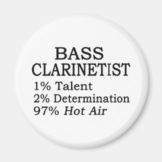 Bass Clarinetist Hot Air Magnet