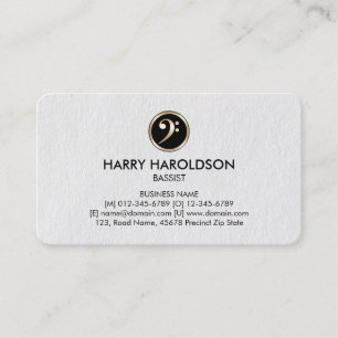 Bass Clef Bassist Premium Business Card