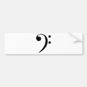 Bass Clef Bumper Sticker