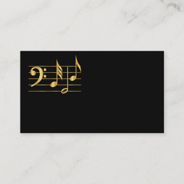 Bass clef business card (Front)