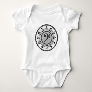 Bass Clef Circle of Fifths Baby Bodysuit
