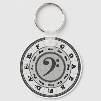 Bass Clef Circle of Fifths Key Ring
