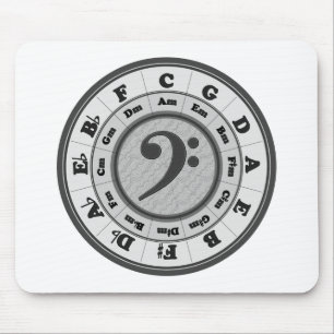 Bass Clef Circle of Fifths Mouse Mat