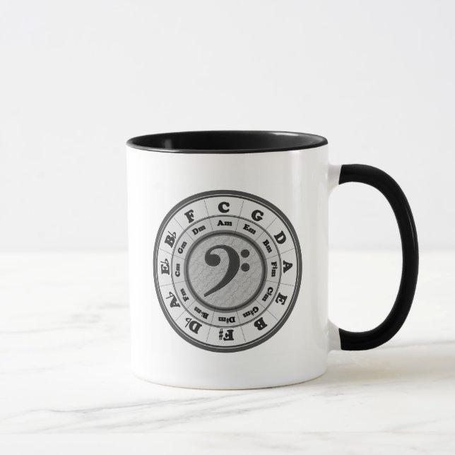 Bass Clef Circle of Fifths Mug (Right)