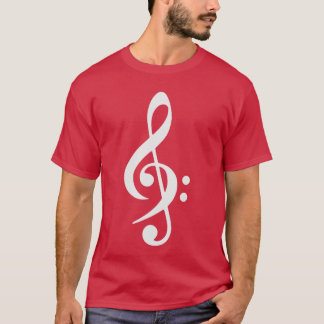 Bass Clef Crossreble Clef Music Keys friend retro T-Shirt