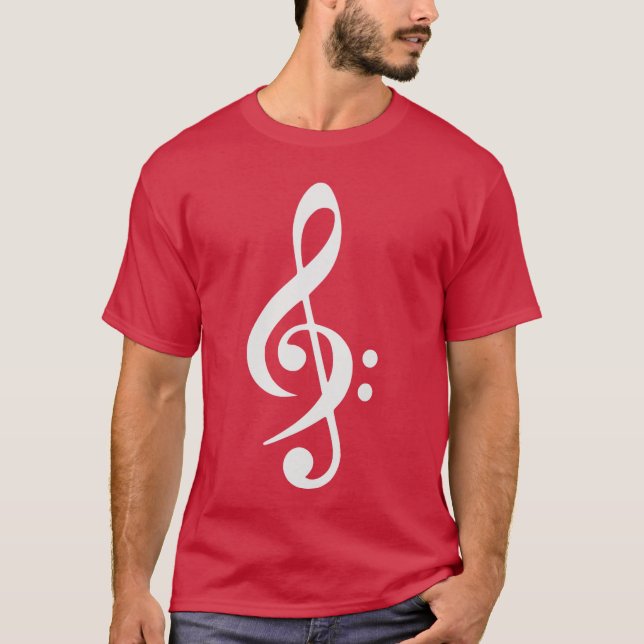 Bass Clef Crossreble Clef Music Keys friend retro T-Shirt (Front)