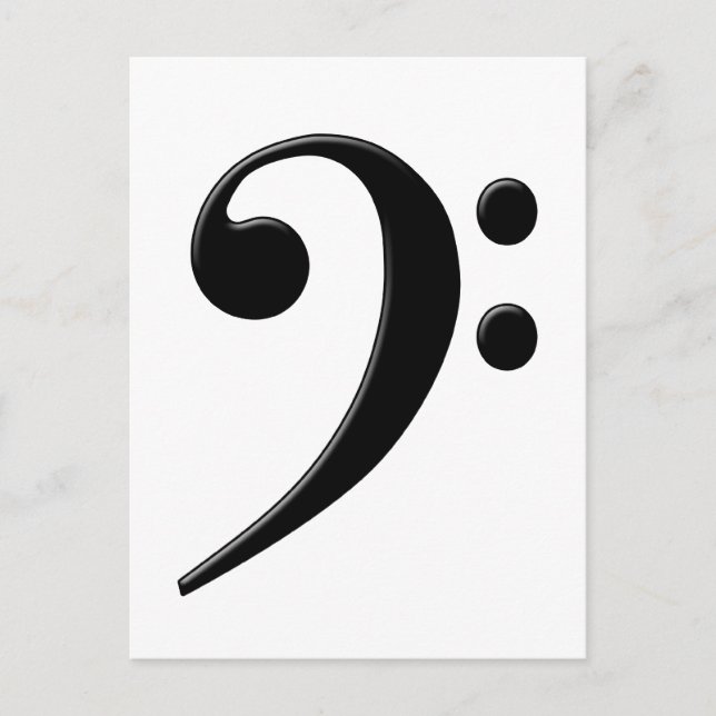 Bass Clef - F Clef Music Symbol Postcard (Front)