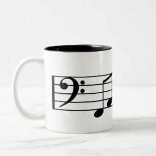 Bass Clef Fab Dad Coffee Mug Music Notes