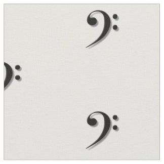 Bass Clef Fabric by Leslie Harlow