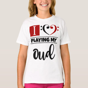 Bass Clef Heart I Love Playing My Oud T-Shirt