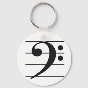 Bass Clef Key Chain