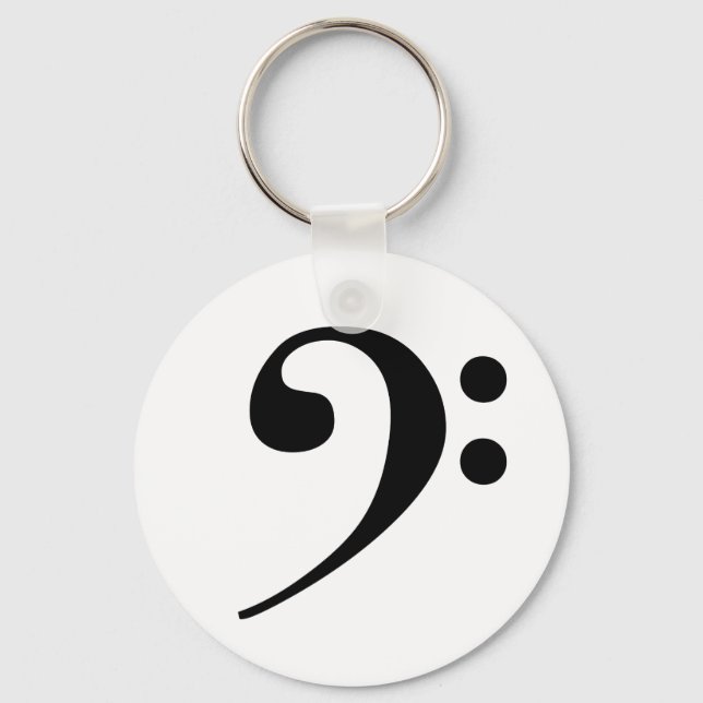 Bass Clef Keychain (Front)