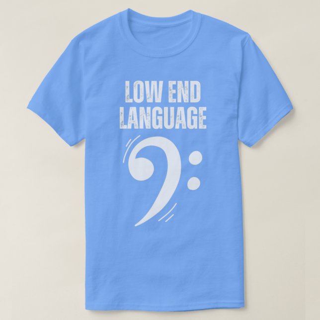 Bass clef low end language T-Shirt (Design Front)