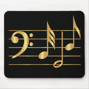 Bass clef mouse mat