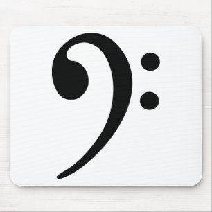 Bass clef mouse mat