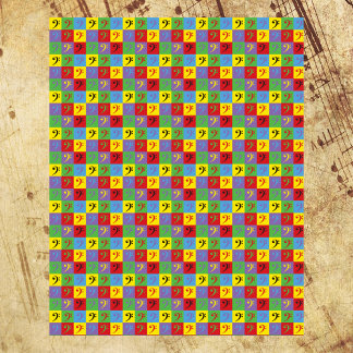 Bass Clef Music Rainbow Pattern Poster