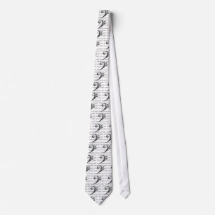 Bass Clef Music Shirts and Clothing Tie