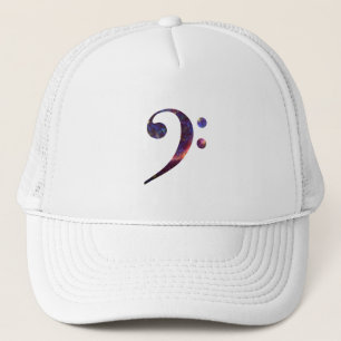 Bass clef nebula 1 trucker hat