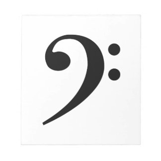 bass-clef notepad
