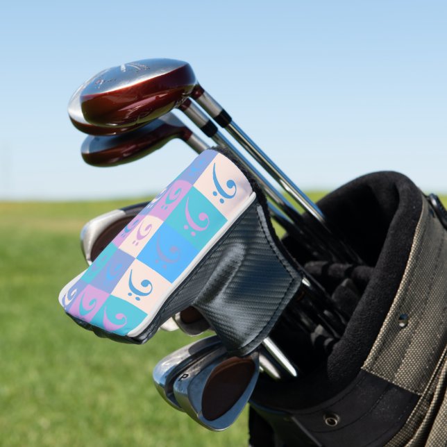 Bass Clef Pastel Music Pattern Golf Head Cover (In Situ)