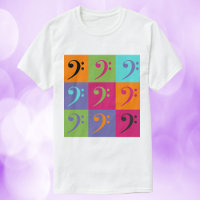 Bass Clef Pattern Orange Pink Purple