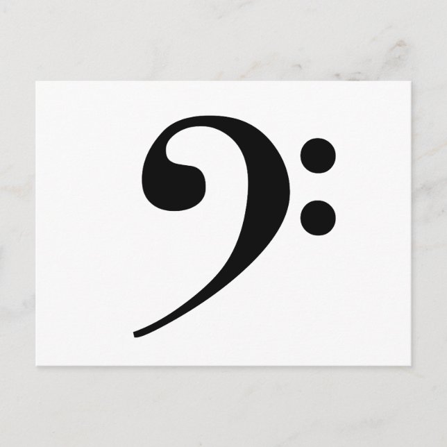 Bass Clef Postcard (Front)