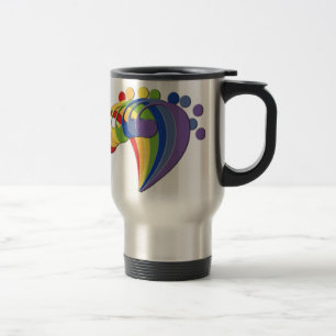 Bass Clef Rainbow Fan Travel Mug