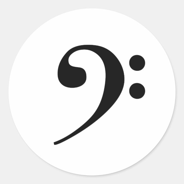 Bass Clef Sticker (Front)