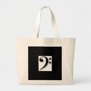 Bass Clef Tote Bag for Music and More