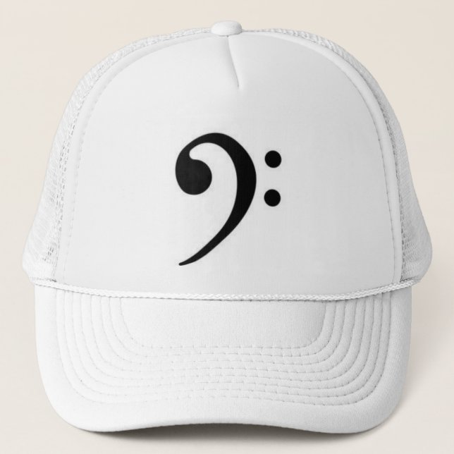 bass clef trucker hat (Front)