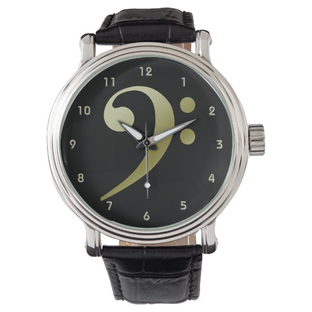 Bass Clef Watch 2 by Leslie Harlow (Front)