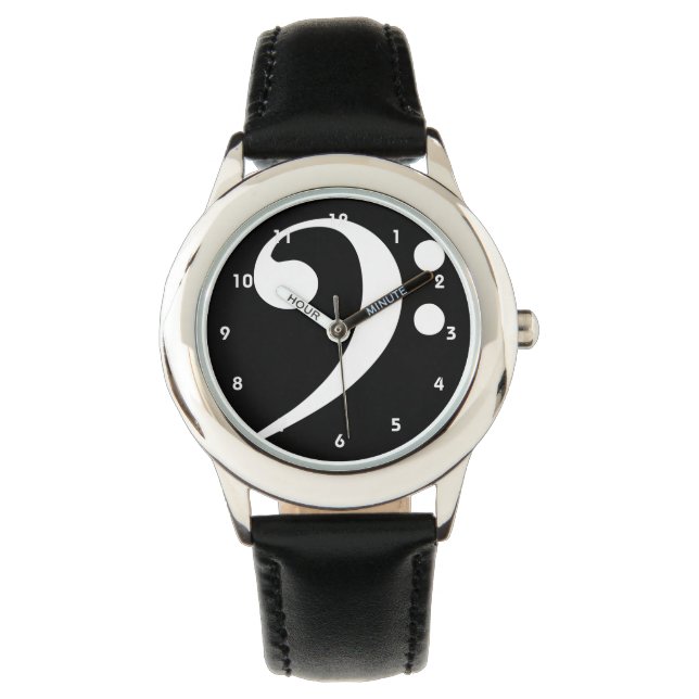 Bass Clef Watch by Leslie Harlow (Front)