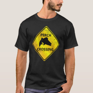 Bass Crossing Warning Sign Spin Fishing Jig Fishin T-Shirt