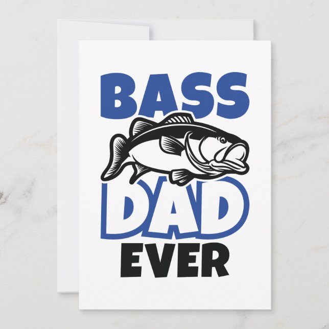 Bass Dad Ever Thank You Card (Front)