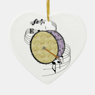 Bass Drum Ceramic Tree Decoration