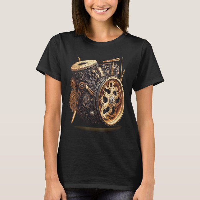 Bass drum  music instrument Graphic steampunk T-Shirt (Front)