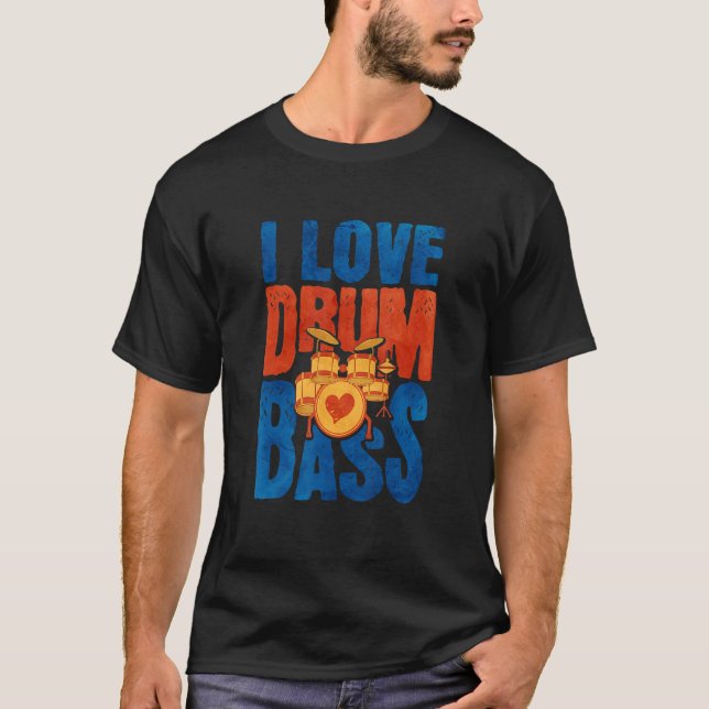 Bass Drum Set Cool Drummer Kit 10 T-Shirt (Front)