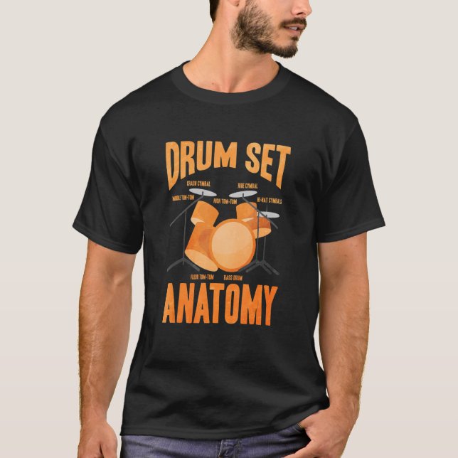 Bass Drum Set Cool Drummer Kit 18 T-Shirt (Front)